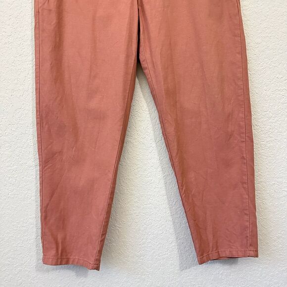 EILEEN FISHER Cotton Hemp Stretch Straight Pants Chino Washed Red - Picture 4 of 12